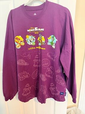 Disney Wine & Dine Purple Long-Sleeve Spirit Jersey 2025